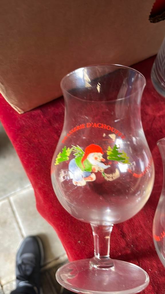 Chouffe glazen, Ophalen of Verzenden, Zo goed als nieuw, Bierglas