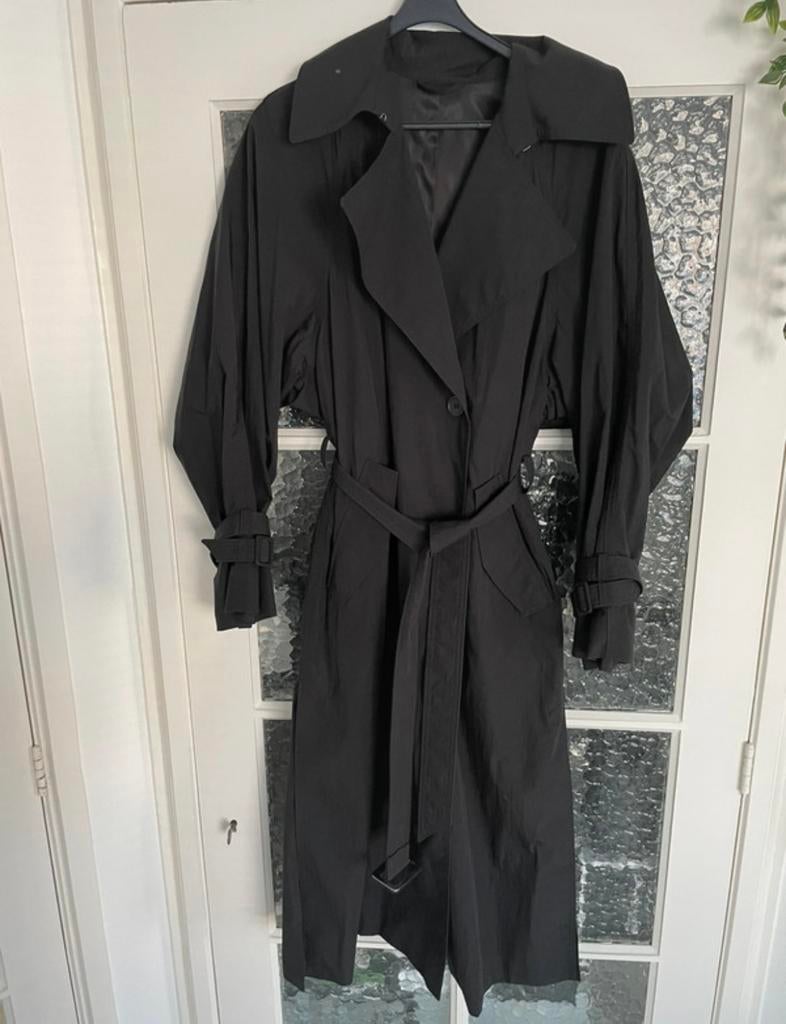 &Other Stories trenchcoat, zwart, maat M, Verzenden, Zo goed als nieuw, Maat 38/40 (M), Zwart