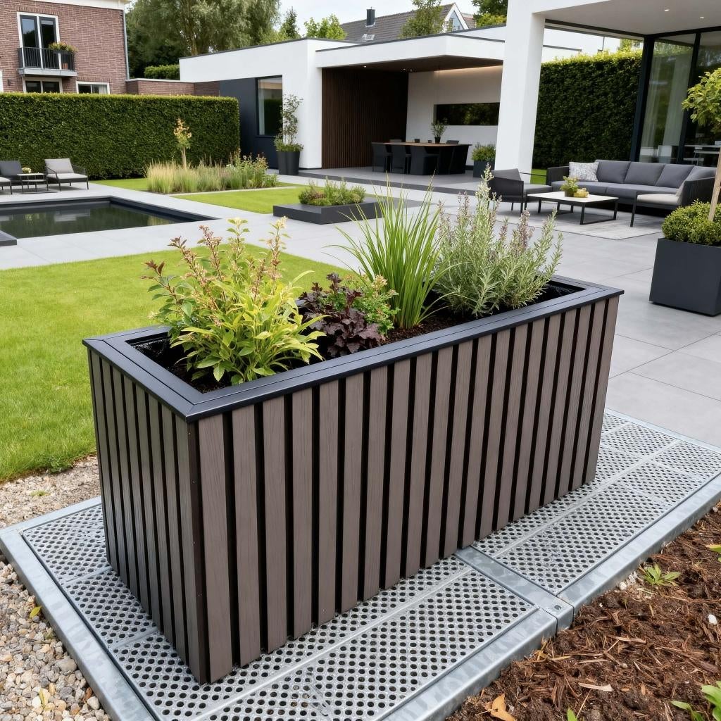 Plantenbak composiet houtlook | op maat | 10 jaar garantie, Tuin en Terras, Bloembakken en Plantenbakken, Overige materialen, Terraan