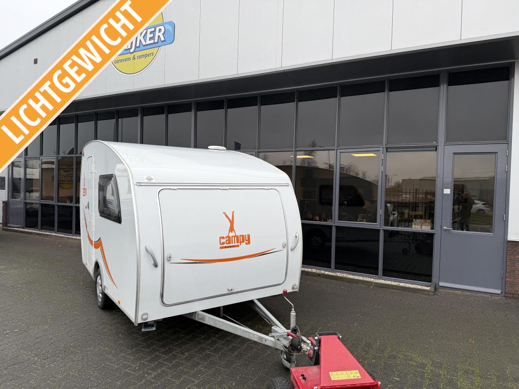 Dethleffs Campy 350 Bed + Zit + WC Lichtgewicht 750KG Max !!, Caravans en Kamperen, Schokbreker, Bedrijf, Treinzit, Dethleffs