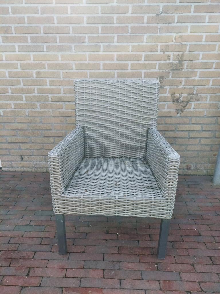 6 tuinstoelen, inclusief Hartman kussens, Tuin en Terras, Ophalen, Gebruikt, Kunststof