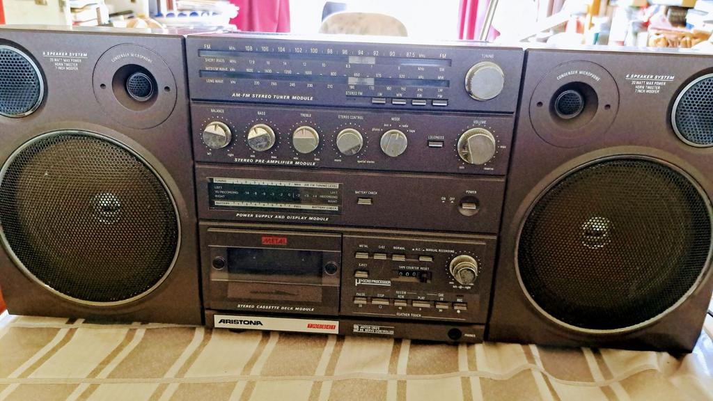 Aristona TR 6841 stereo tuner amplifier radio cassettespeler, Audio, Tv en Foto, Stereo-sets, Speakers, Overige merken, Ophalen of Verzenden