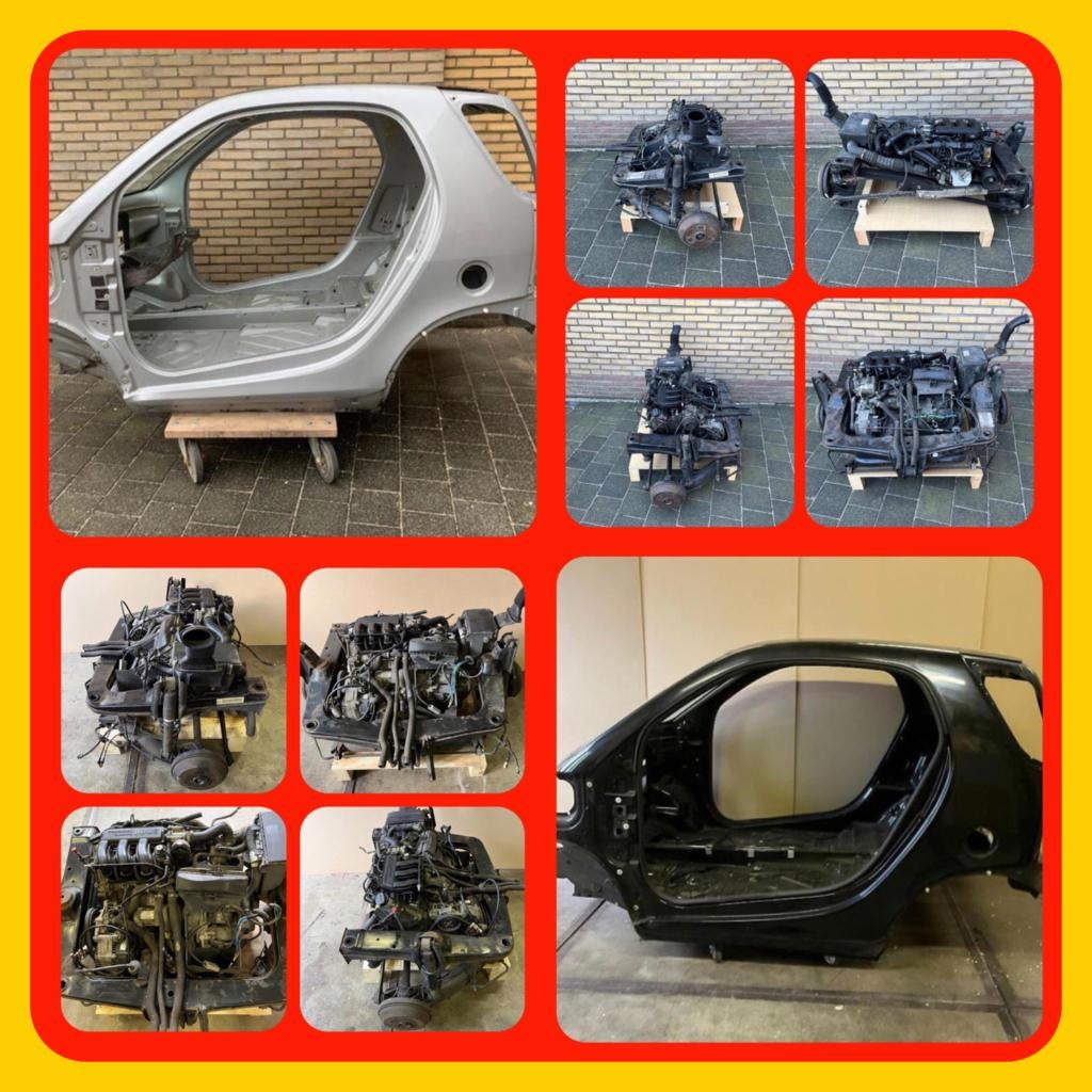 064. Smart 2 ST. Chassis  met Kenteken  2 ST. Motor blokken, Ophalen, Smart