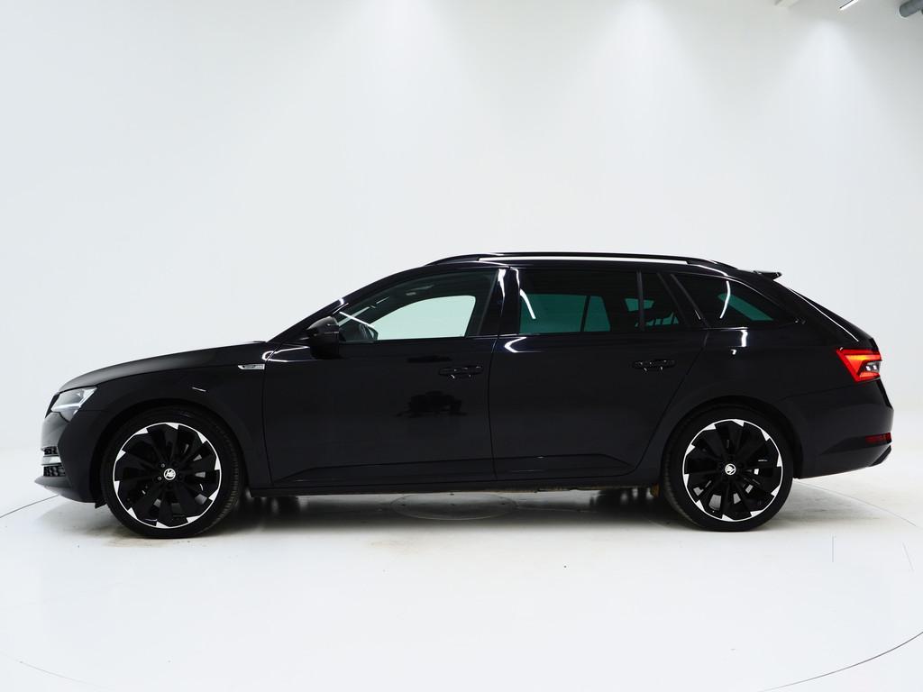 Skoda Superb Combi 1.4 TSI iV Sportline 218PK | Sportstoelen, Gebruikt, Zwart, 4 cilinders, Zwart