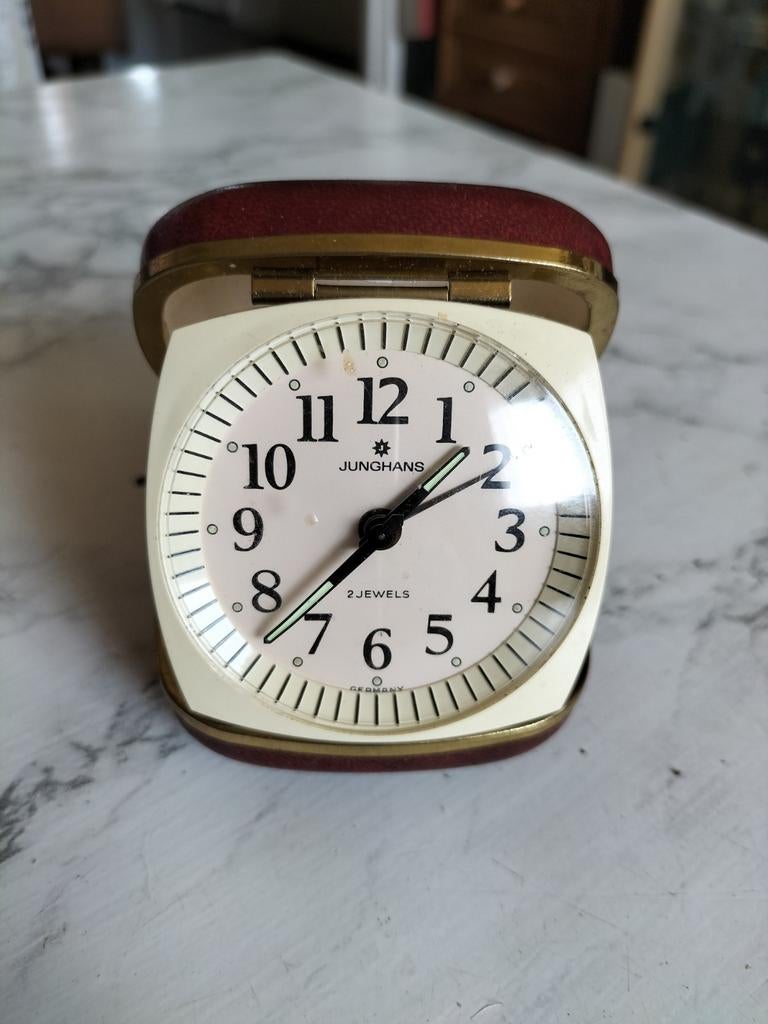 Vintage Junghans Reiswekker - Analoog - 2 Jewels, Ophalen of Verzenden, Gebruikt