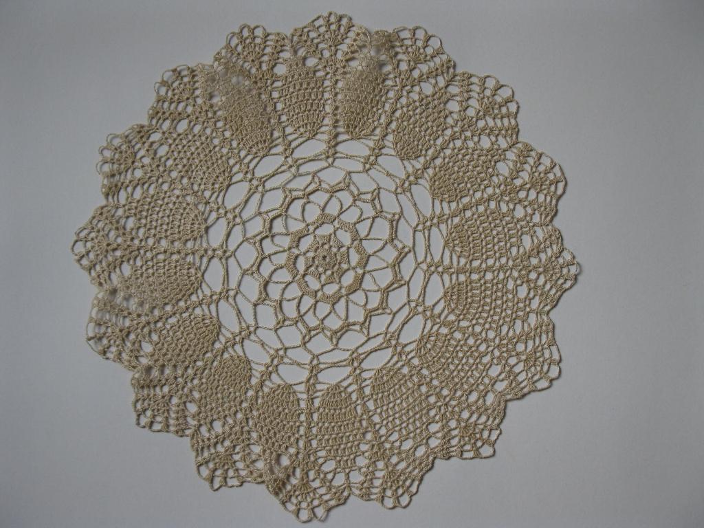 Oud gehaakt kleedje beige., Ophalen of Verzenden