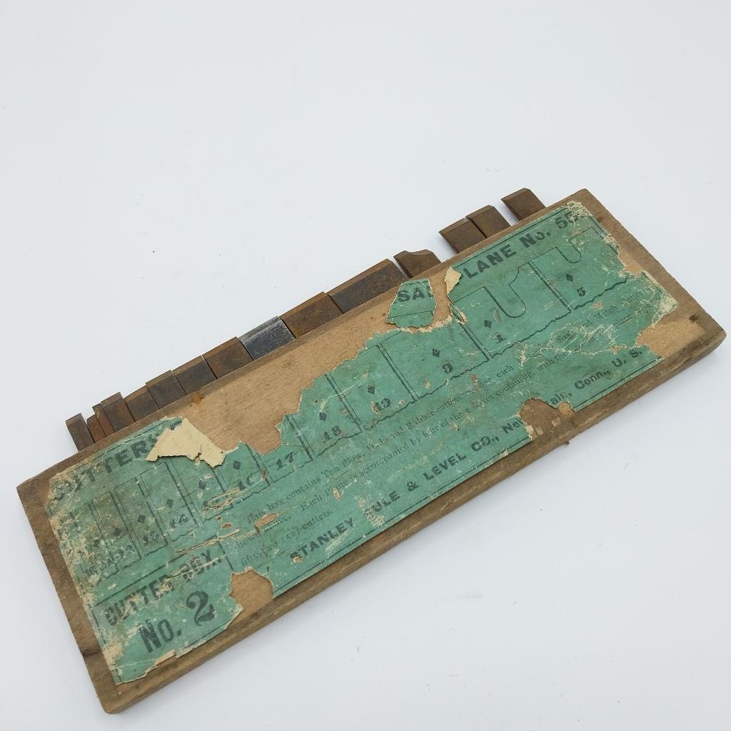 Stanley 55 Combinatieschaaf Box 2 schaafijzers: opknappers, Ophalen of Verzenden