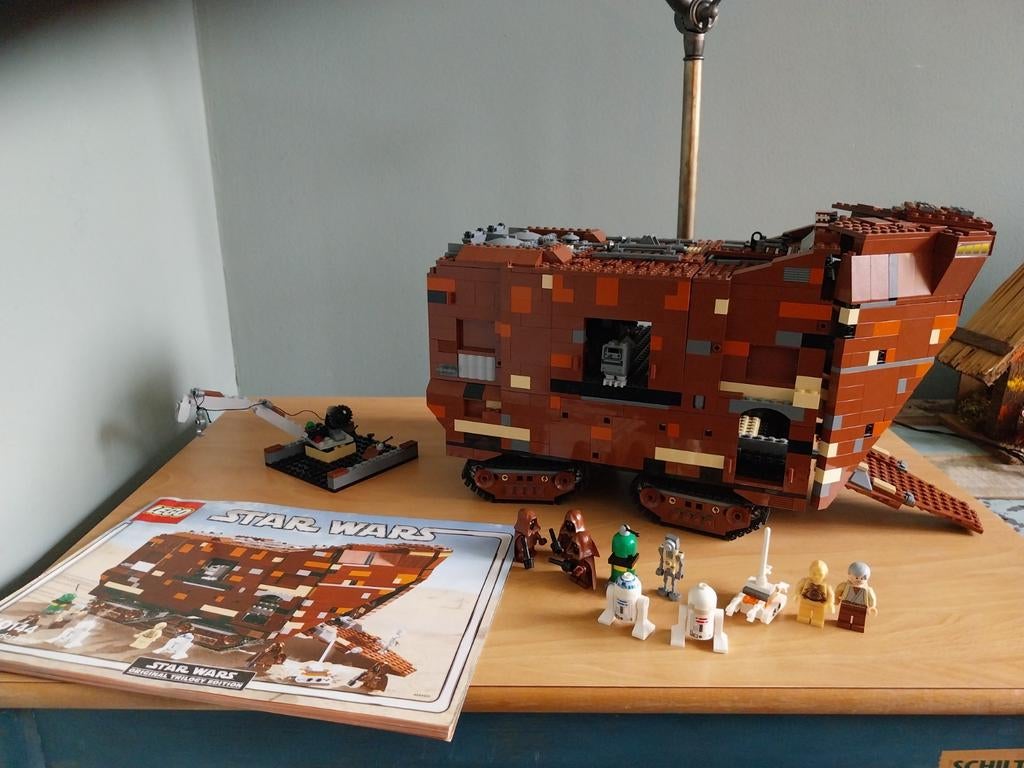 Lego Star Wars: sandcrawler set 10144, Ophalen of Verzenden, Zo goed als nieuw, Complete set, Lego
