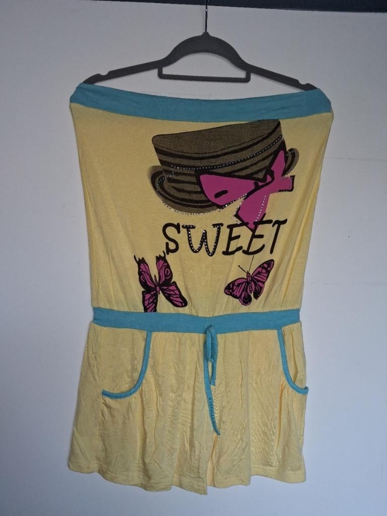 Metrofive gele playsuit, maat XL, Kleding | Dames, Jumpsuits, Zo goed als nieuw, Maat 46/48 (XL) of groter, Geel, Ophalen of Verzenden