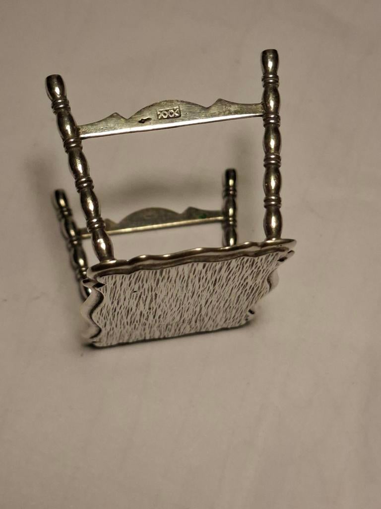 Amsterdams miniatuur tafeltje, Antiek en Kunst, Ophalen of Verzenden, Zilver