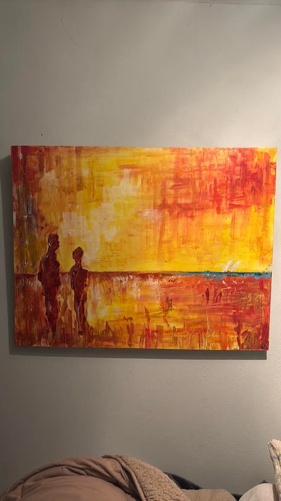 Zeer leuk en vrolijk schilderij, Ophalen of Verzenden