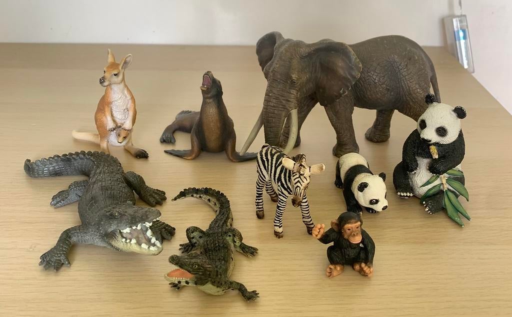 Schleich Wild Life verzameling | 9-delige set wilde dieren, Verzamelen, Speelgoed, Ophalen of Verzenden, Zo goed als nieuw