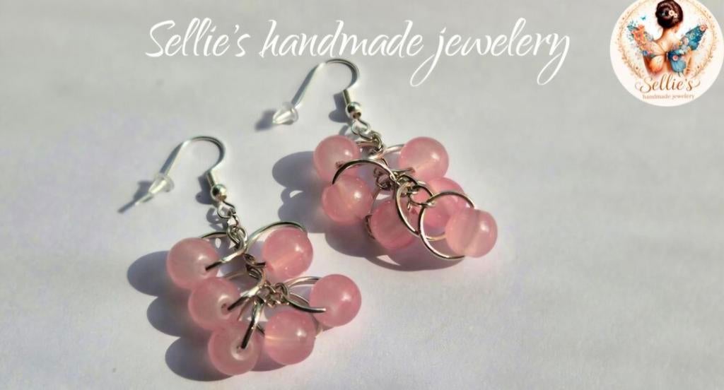 🦋 Sellie's handmade jewelery 🦋, Sieraden, Tassen en Uiterlijk, Oorbellen, Nieuw, Hangers, Overige materialen, Zilver, Met edelsteen