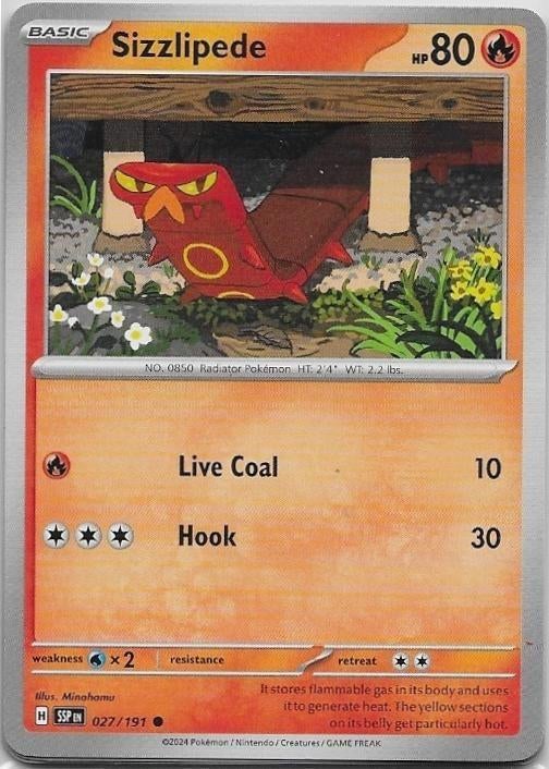 Surging Sparks,  Sizzlipede [common] 27/191, Verzenden, Nieuw, Losse kaart