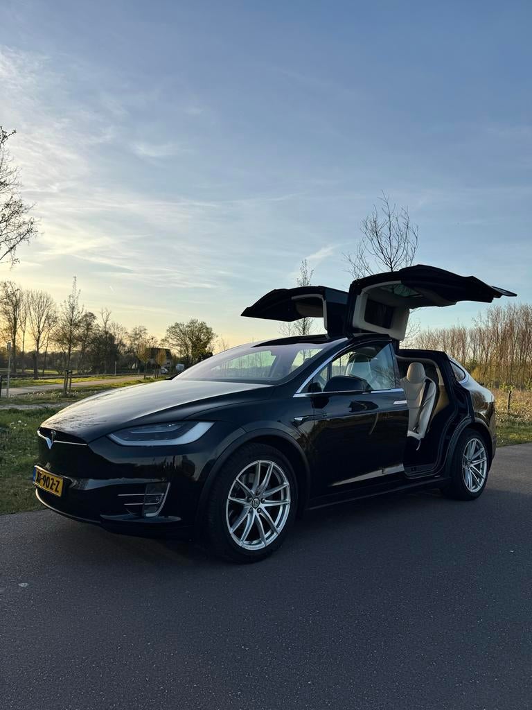 Tesla Model X 100D, 2018 - Zwart, Auto's, Tesla, Particulier, Model X, 360° camera, ABS, Achteruitrijcamera, Adaptieve lichten
