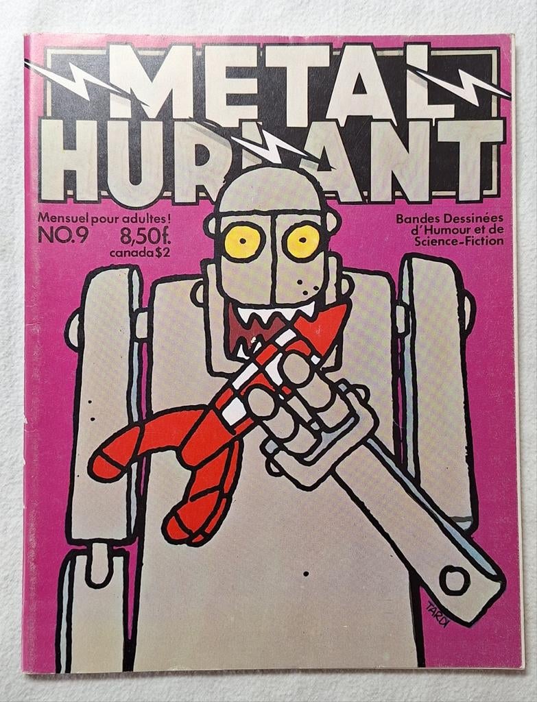 Métal Hurlant no. 9, 1976. Tardi, Moebius, F'Murr etc., Eén stripboek, Ophalen of Verzenden