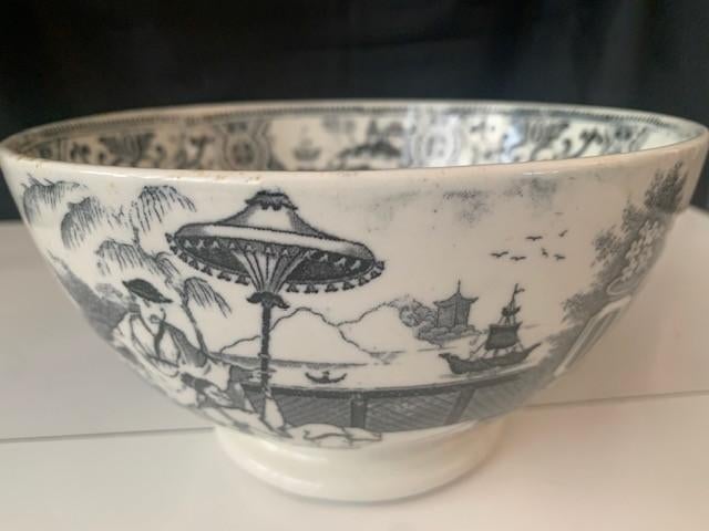 antieke Regout kom Pajong, Ophalen of Verzenden