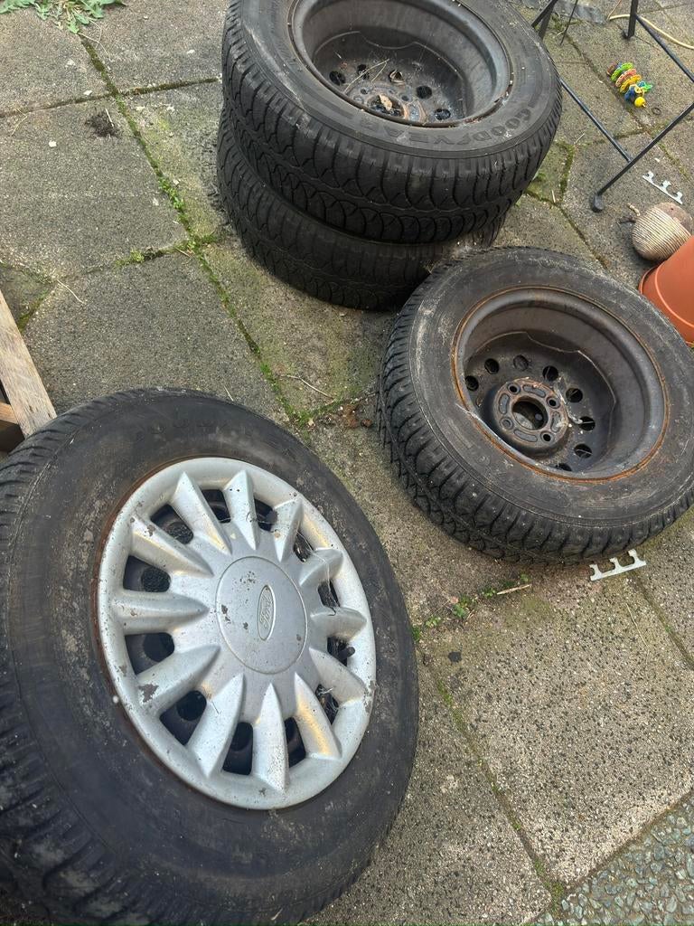 13” Velgen met autoband TEAB, Ophalen, Gebruikt