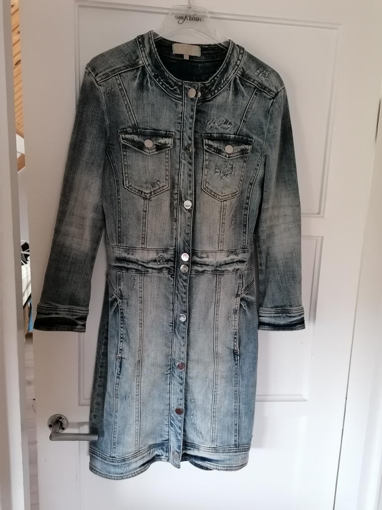 Josh V Gili Denim Jurk Maat S ZGAN, Zo goed als nieuw, Maat 36 (S), Josh V, Verzenden