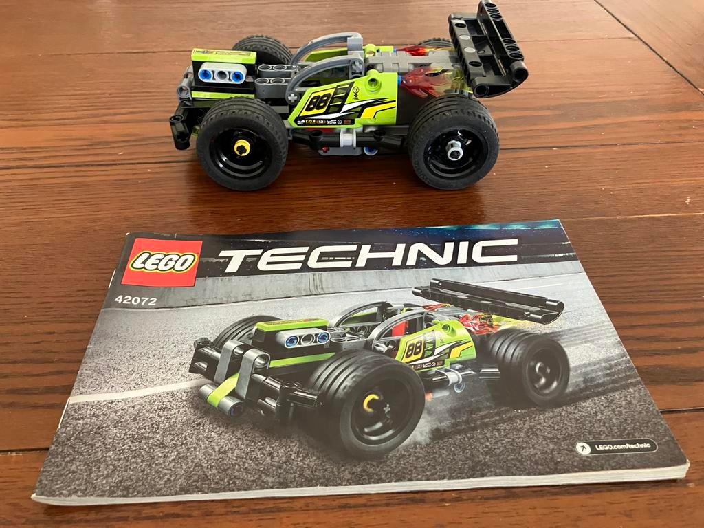 Lego 42072 technic race auto compleet met boekje, Ophalen of Verzenden, Zo goed als nieuw, Complete set, Lego