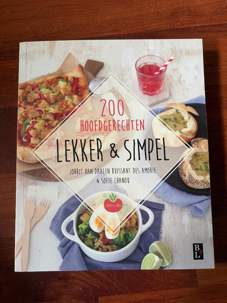 Kookboek- Lekker en simpel, Ophalen, Jorrit van Daalen Buissant des Amorie & Sofie Chanou, Hoofdgerechten, Zo goed als nieuw