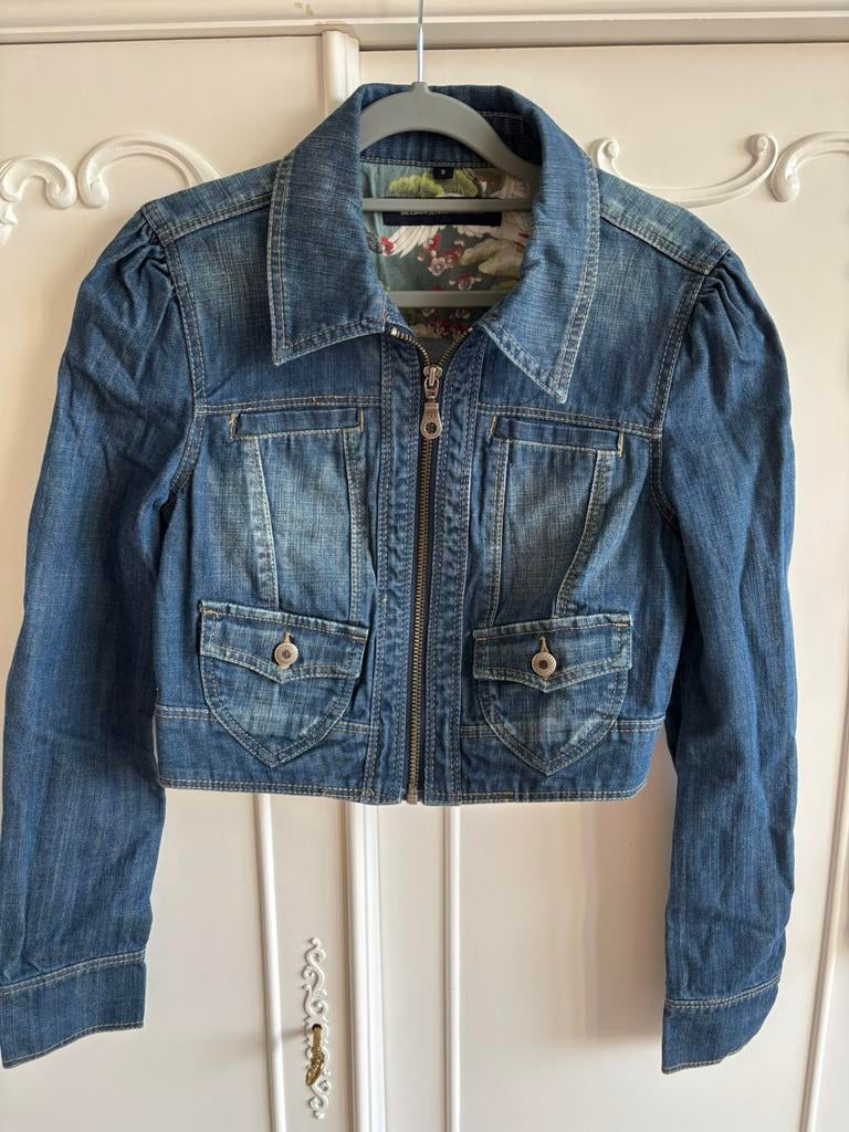 Spijkerjasje merk Geisha maat 36 S, Ophalen of Verzenden, Zo goed als nieuw, Maat 36 (S), Blauw