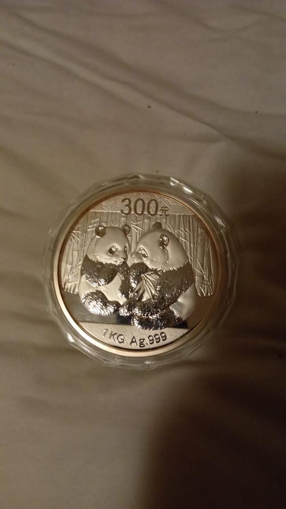 Panda 2009 proof kilomunt, Ophalen of Verzenden, Zilver