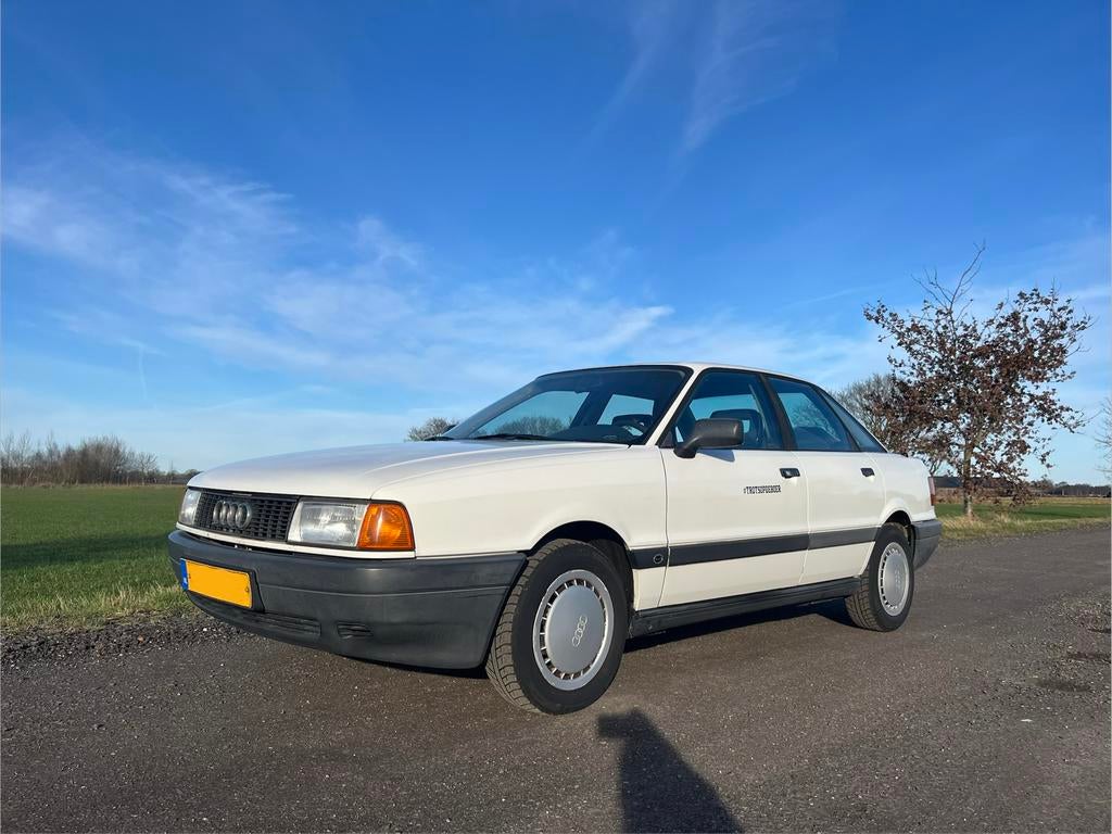 Audi 80 1.8 AUT K6 1988 Wit, Auto's, 74 pk, 4 cilinders, Wit, Origineel Nederlands