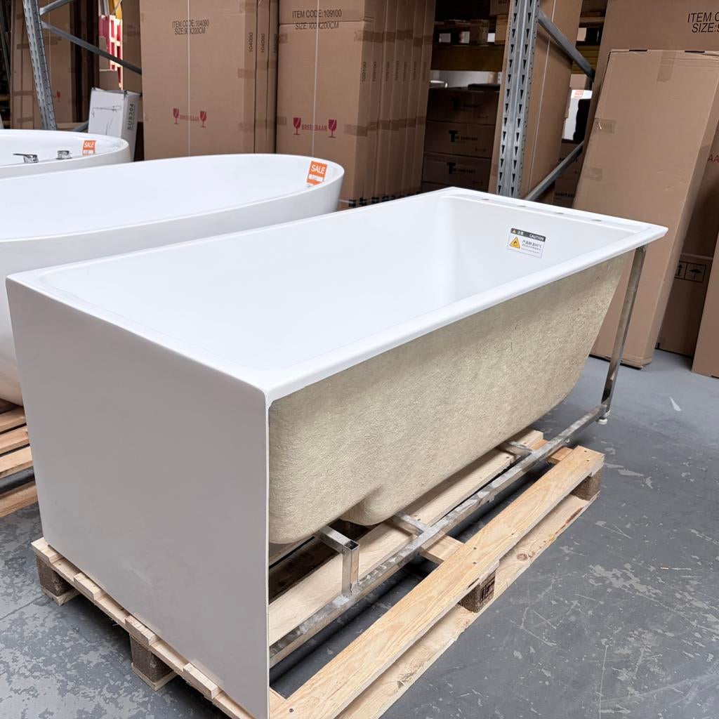 Half vrijstaand design ligbad incl. Kranen 150/70/60 nr241, 60 cm of meer, Ophalen of Verzenden, Krat, Nieuw