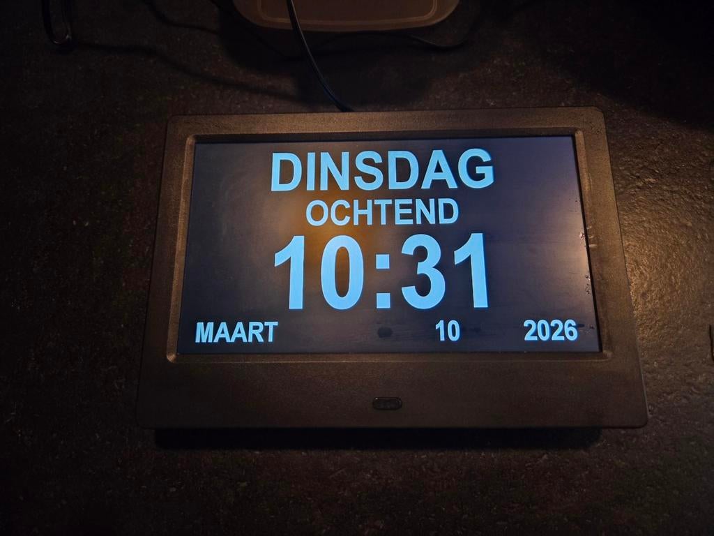 Dementie / ouderen digitale klok, Ophalen of Verzenden, Zo goed als nieuw, Fotocamera