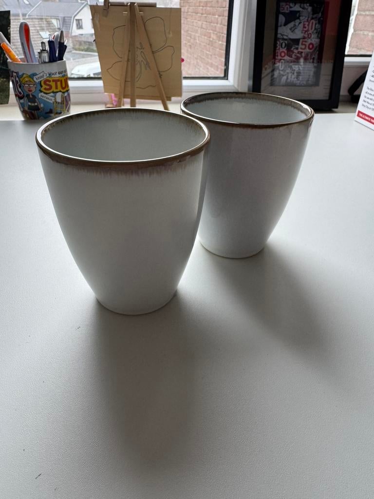 Xenos beker - Toscane - wit - 315 ml - 10 stuks, Ophalen of Verzenden, Zo goed als nieuw, Overige stijlen, Kop(pen) en/of Schotel(s)