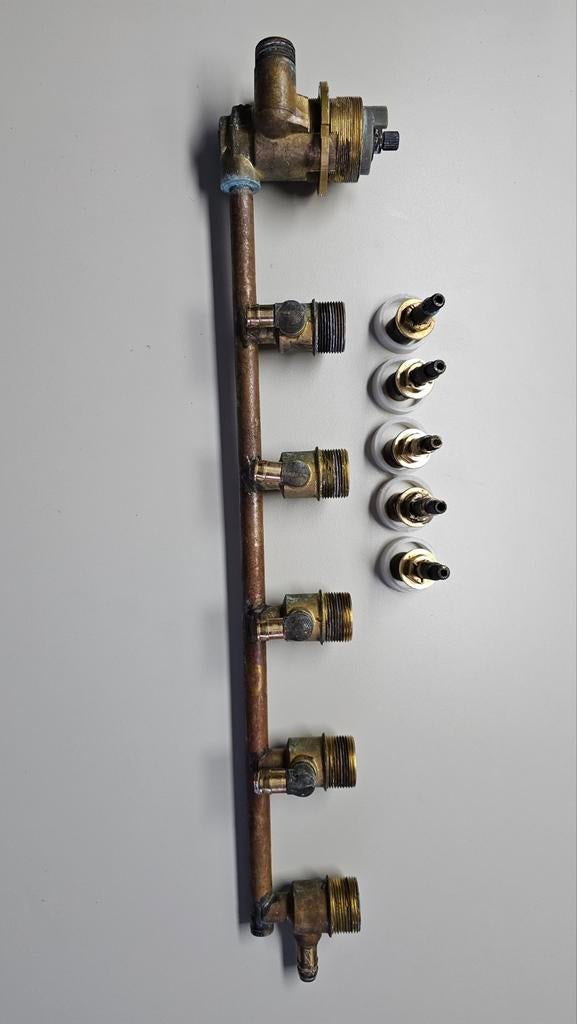 Binnenwerk douchepaneel met thermostatisch kraan, Doe-het-zelf en Verbouw, Sanitair, Ophalen of Verzenden, Gebruikt, Rvs, Kraan