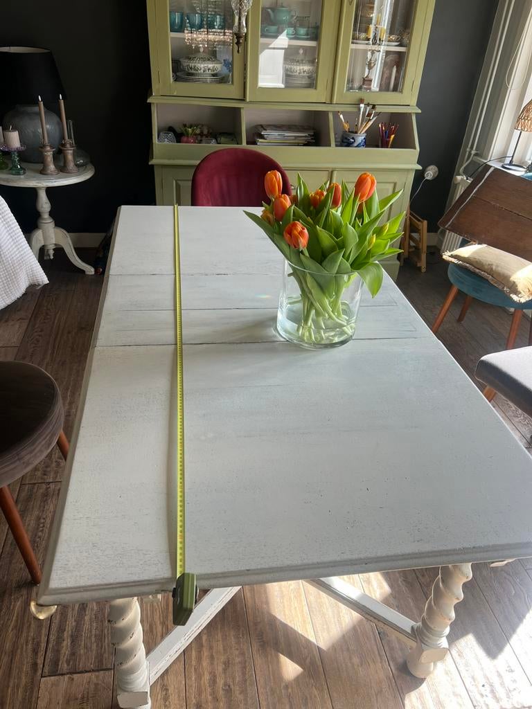 Te koop verstelbare eettafel, Ophalen, Gebruikt, Rechthoekig, 50 tot 100 cm