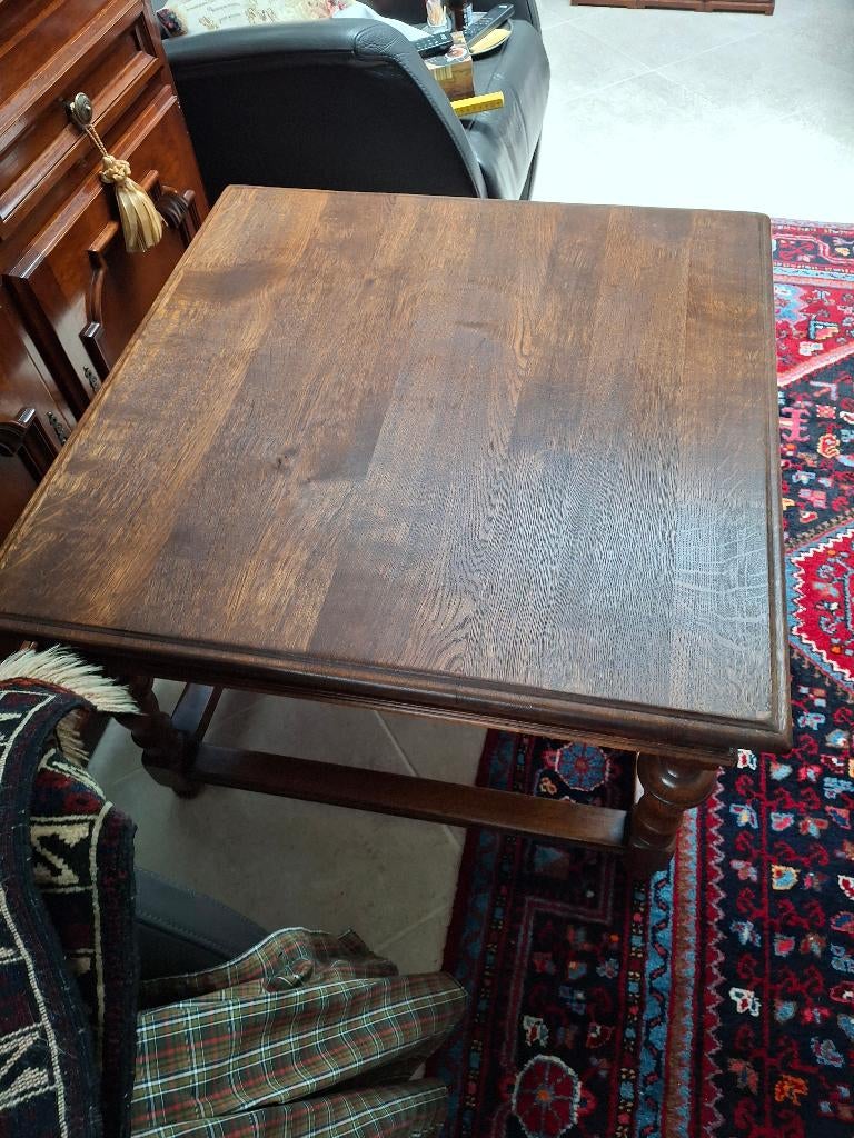 eiken bijzettafel, Huis en Inrichting, Tafels | Bijzettafels, Minder dan 55 cm, Zo goed als nieuw, Classic, Rechthoekig