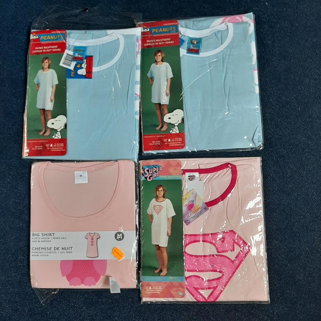 4 nachtponnen het korte mouwen maat M. Nieuw, Kleding | Dames, Ophalen of Verzenden, Nieuw, Maat 38/40 (M)