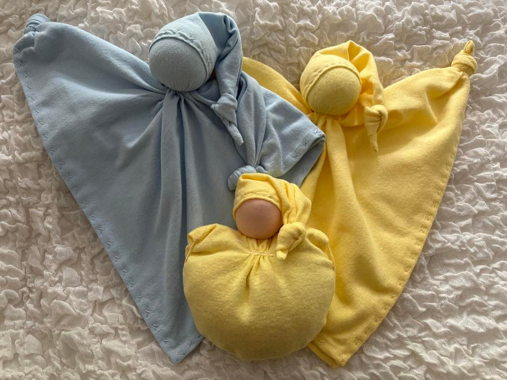 Zachte Waldorf pop/knuffel speendoekje,bajazzo,lappenpop etc, Ophalen of Verzenden, Nieuw, Kraamcadeau