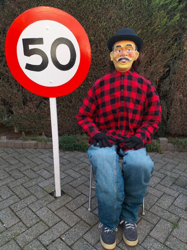 Uniek en grappig Abrahampop levensgroot netjes gekleed, Hobby en Vrije tijd, Feestartikelen | Verhuur, Ophalen, Nieuw, Abraham of Sarah