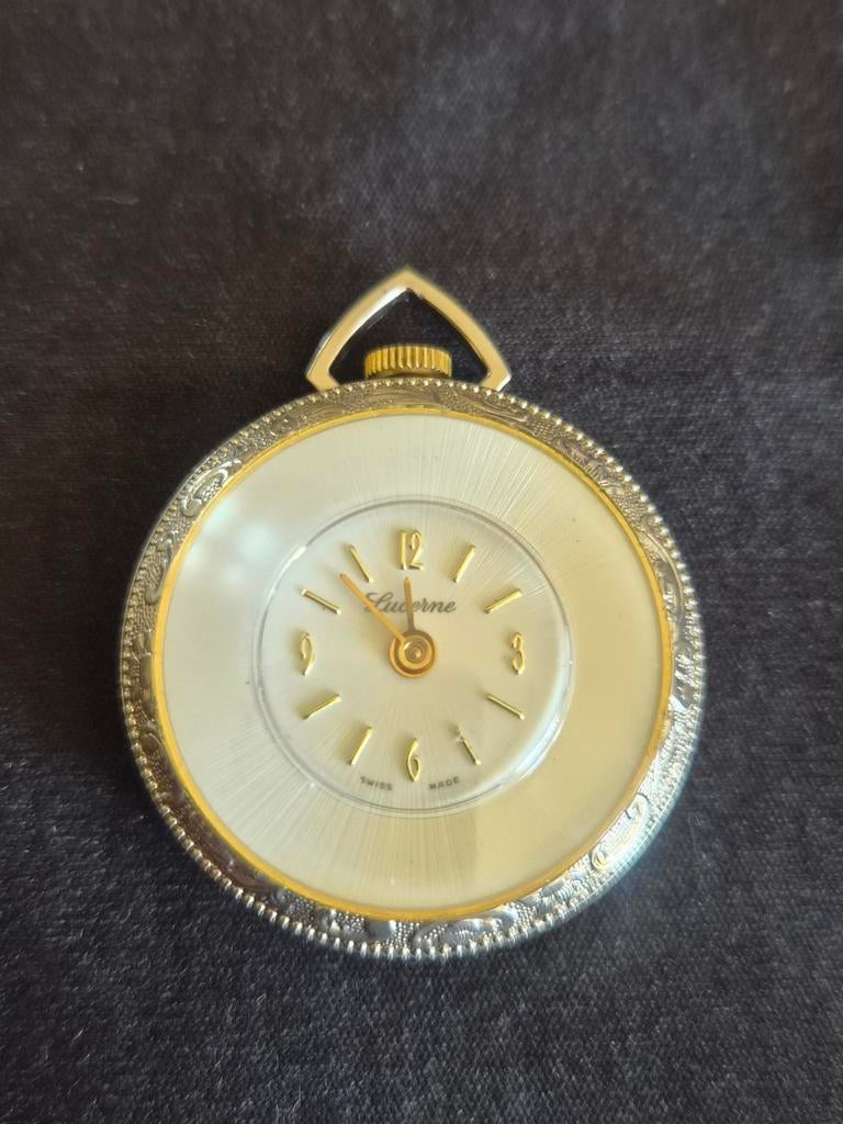 Lucerne zakhorloge 1 jewel Swiss Made, Sieraden, Tassen en Uiterlijk, Horloges | Antiek, Ophalen of Verzenden