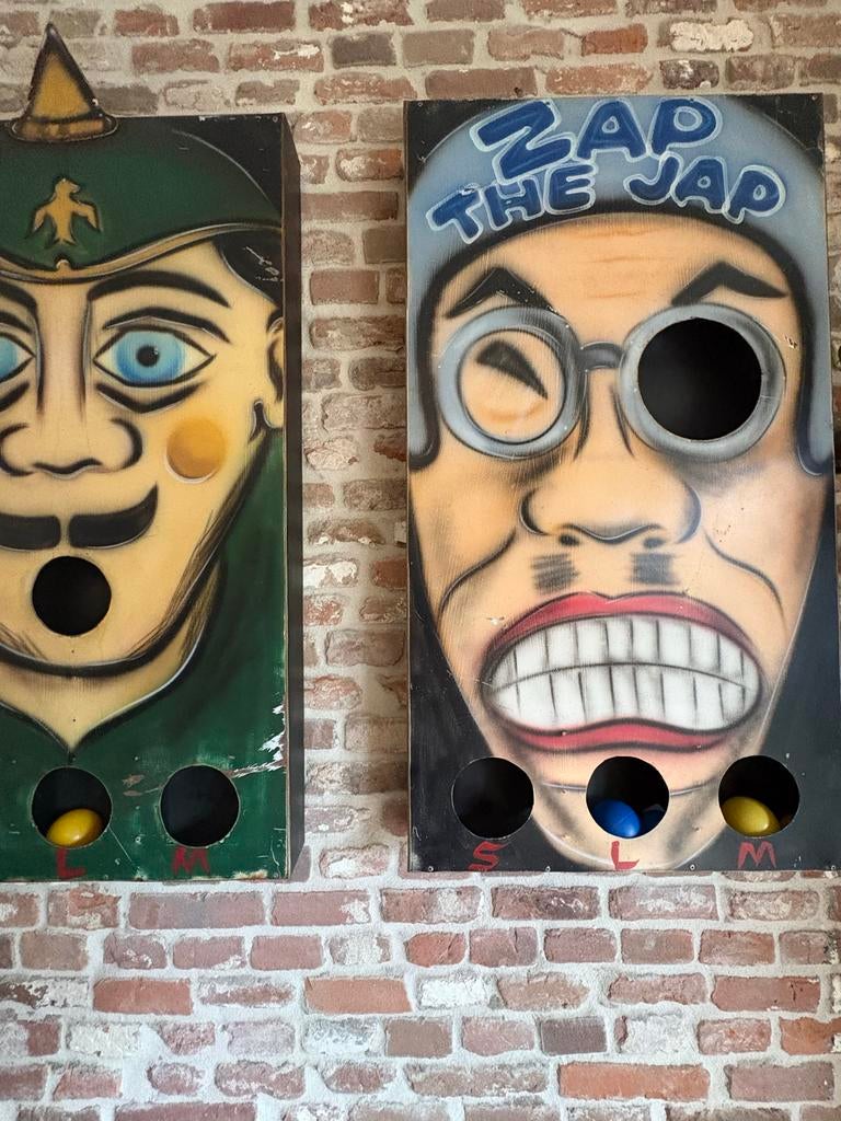 Vintage decoratie Kermis Schiettent Spellen, Ophalen, Gebruikt