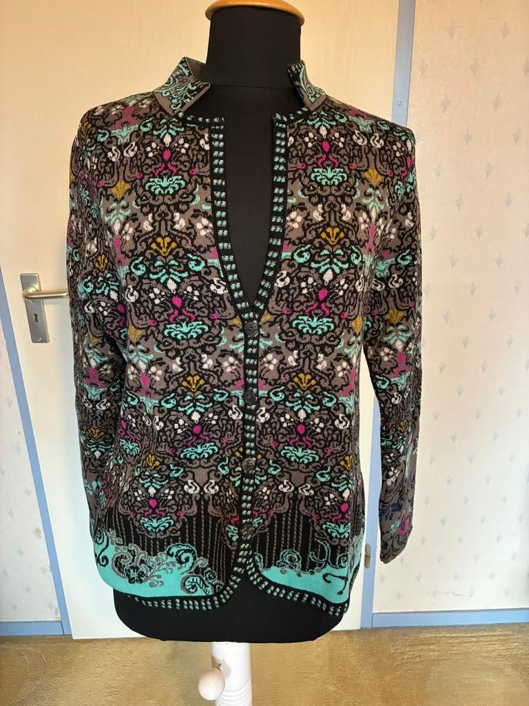 162 Nieuw vestje van Ivko in maat XXL turqoise/zwart, Kleding | Dames, Truien en Vesten, Verzenden, Nieuw, Maat 42/44 (L), Groen