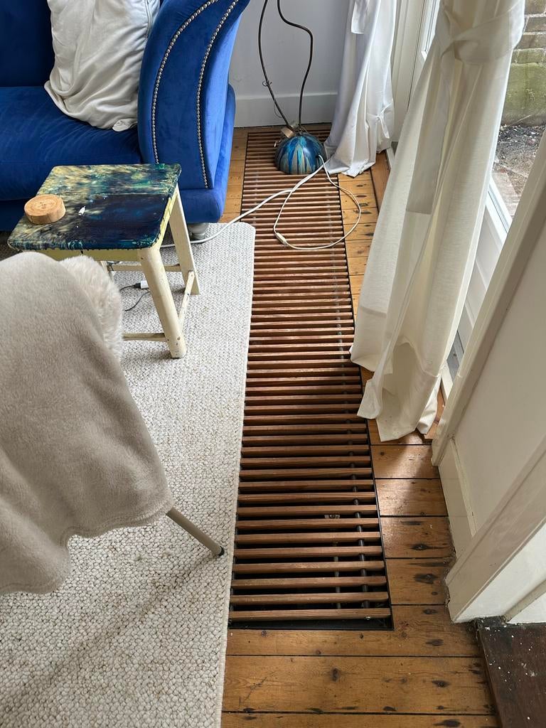 Rooster convectorput - Houten afdekrooster, 30 tot 80 cm, Gebruikt, Overige typen, Minder dan 60 cm