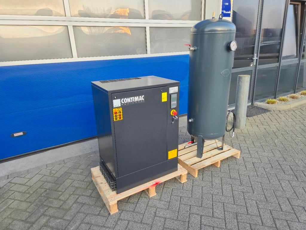 Contimac NS 7.5-10 Schroefcompressor compleet in nieuwstaat!, 800 liter/min of meer, Info@bolkmachinehandel.nl, Ophalen of Verzenden