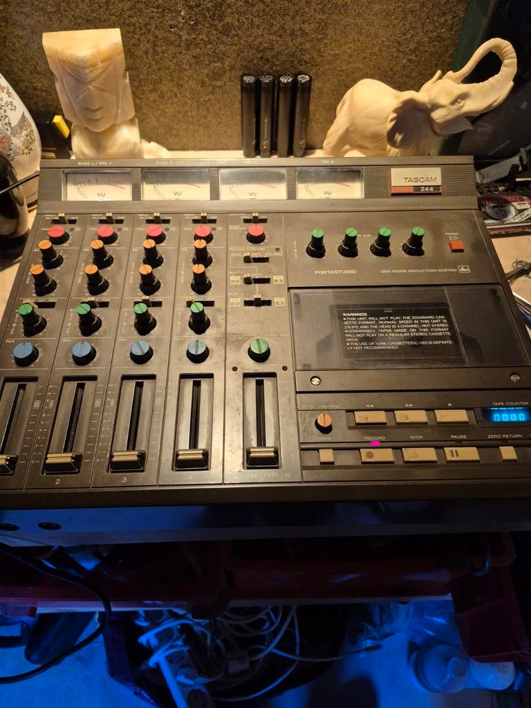 Tascam 244 portastudio 4 track casette recorder, Ophalen of Verzenden, Gebruikt, Audio