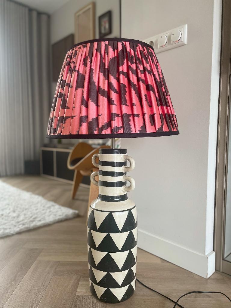 Unieke keramieken lampenvoet, Ophalen of Verzenden, Zo goed als nieuw, Overige materialen, 50 tot 75 cm