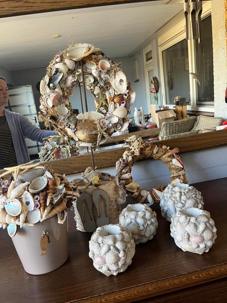 Diverse deco met schelpen, Ophalen, Zo goed als nieuw