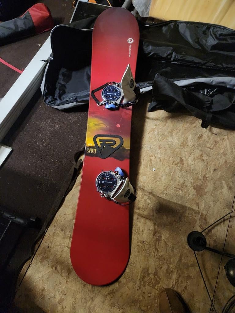 Snowboard set van topmerk Rossignol, Sport en Fitness, Snowboarden, Ophalen, Zo goed als nieuw, Schoenen