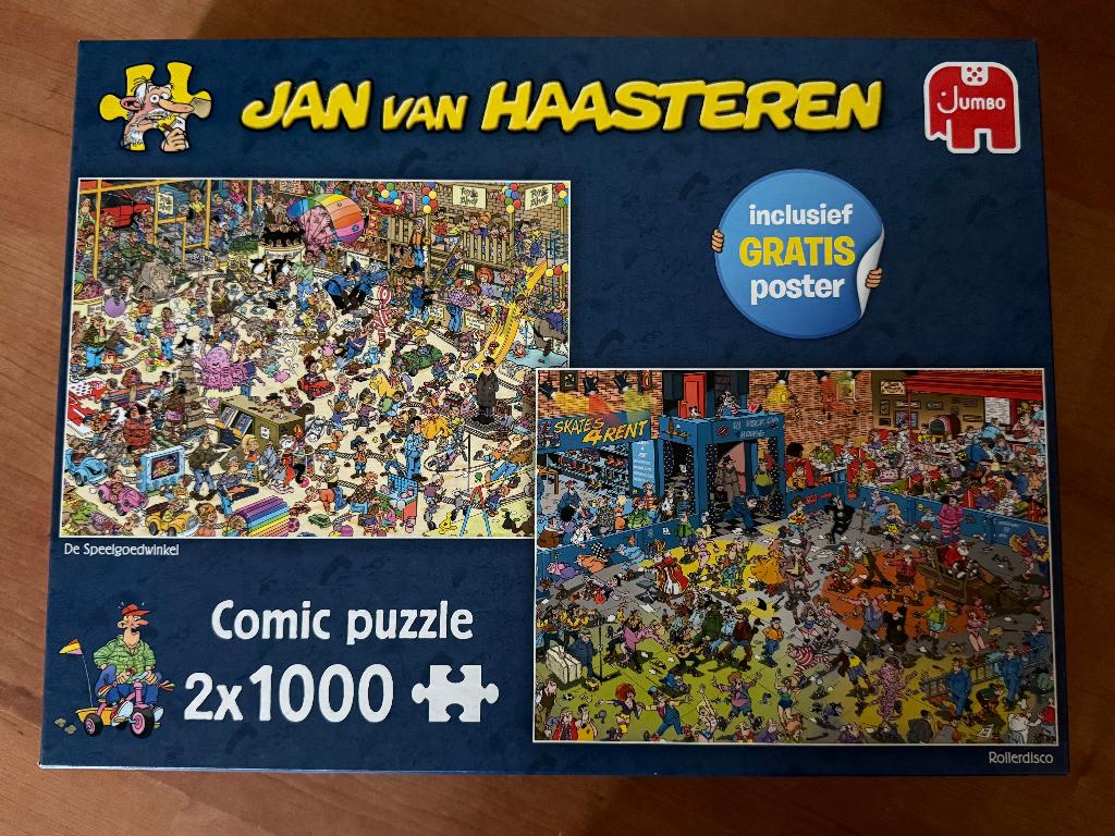 Jan van Haasteren Speelgoedwinkel - Rollerdisco, Hobby en Vrije tijd, Denksport en Puzzels, Ophalen, 500 t/m 1500 stukjes, Zo goed als nieuw