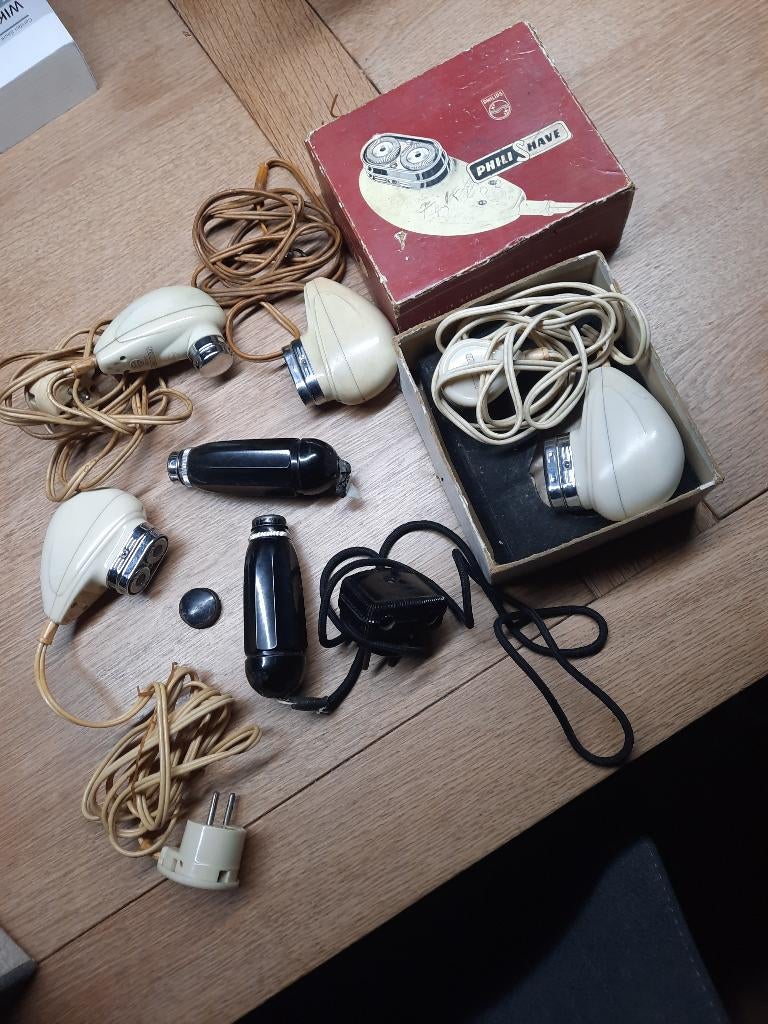 Verzameling oude scheerapparaten. Philips, Verzamelen, Ophalen of Verzenden, Gebruikt