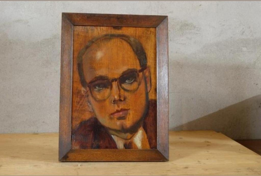 Olieverf portret jongeman – Nico Schiffers (1912–1985), Ophalen of Verzenden