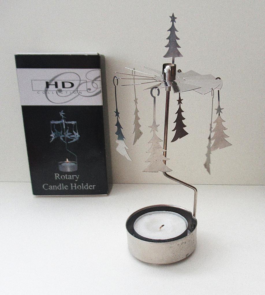 Vintage Kerst carrousel Theelichthouder in originele doos., Diversen, Kerst, Ophalen of Verzenden